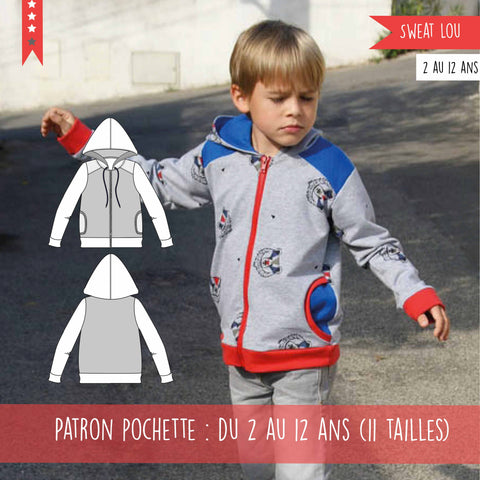 Patron Sweat Lou du 2 au 12 ans