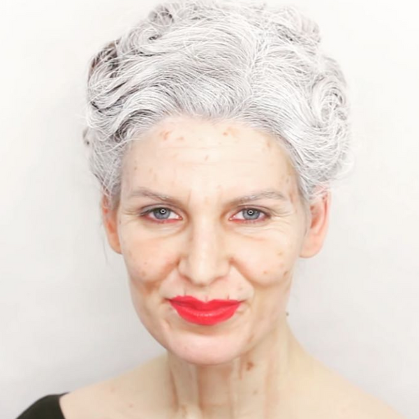 old lady costume makeup