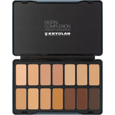 Kryolan 28 Color Digital Complexion Cream Foundation Palette