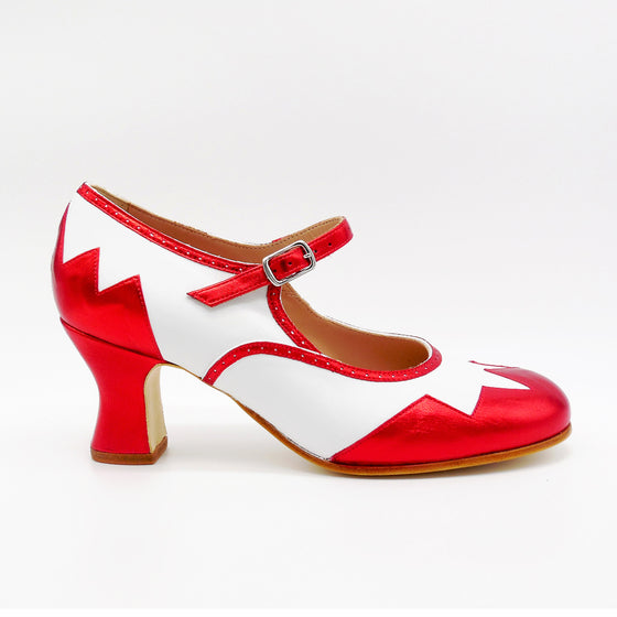 red tap shoe