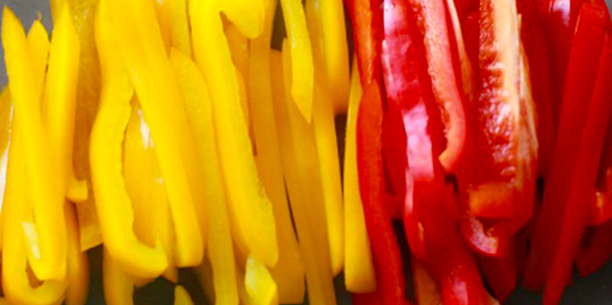 Pepper strips snack for clean eating