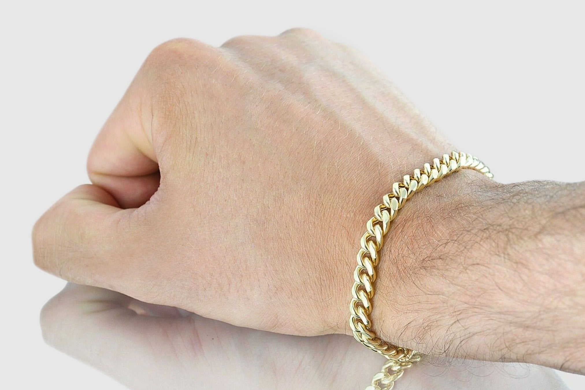 Gold Miami Cuban Bracelet 7mm | lupon.gov.ph