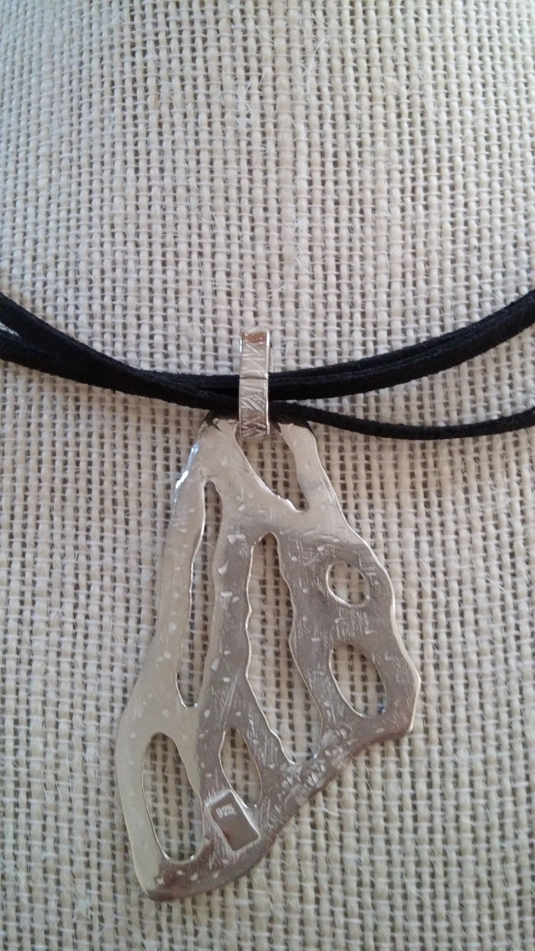 Multi-Strand Suede Pendant Necklace