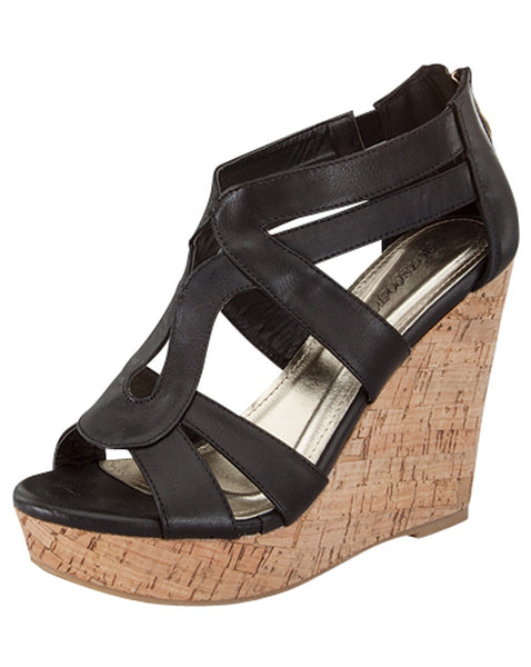 Black Paola Wedge Sandal – Forever Dream Boutique