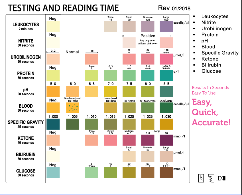 Urinalysis Test Color Chart