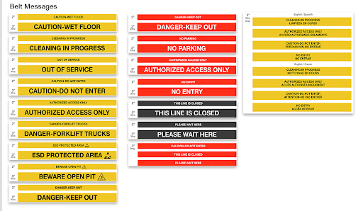 Stock Messages 2 inch belt