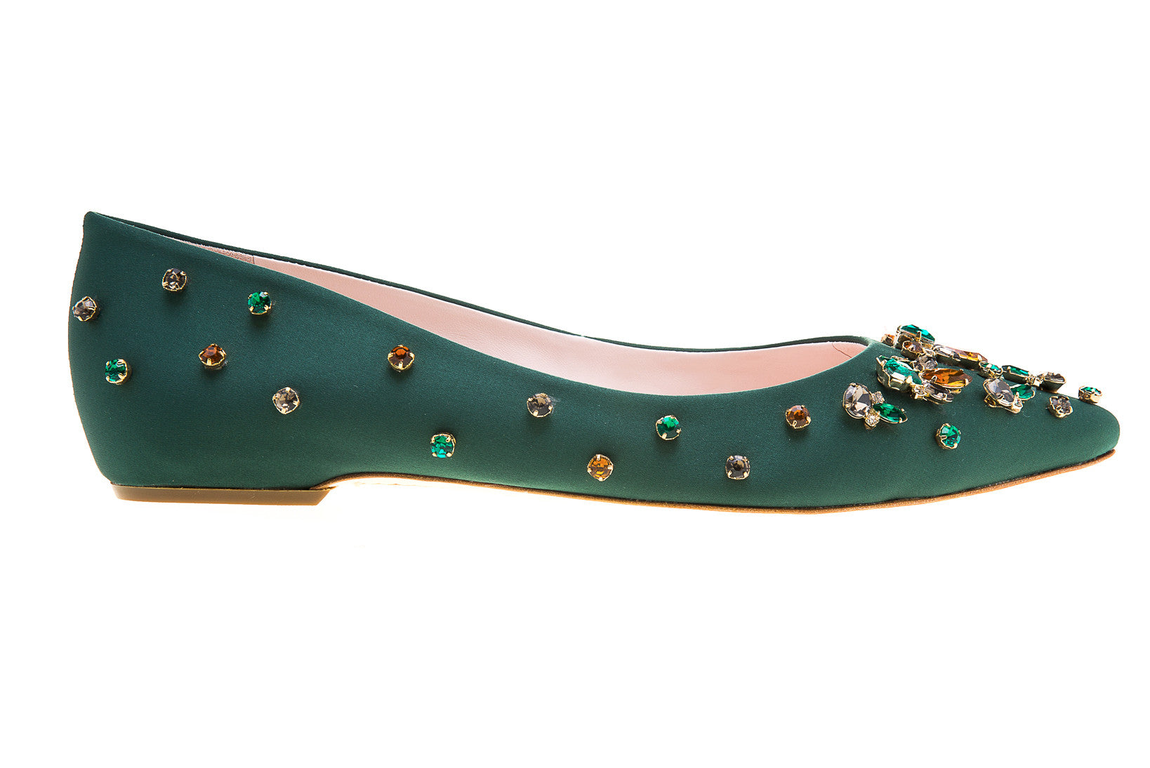 emerald green ballet flats