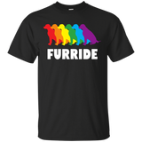 FURRIDE....Pride black half sleeves tshirt for men | pet lover tshirt