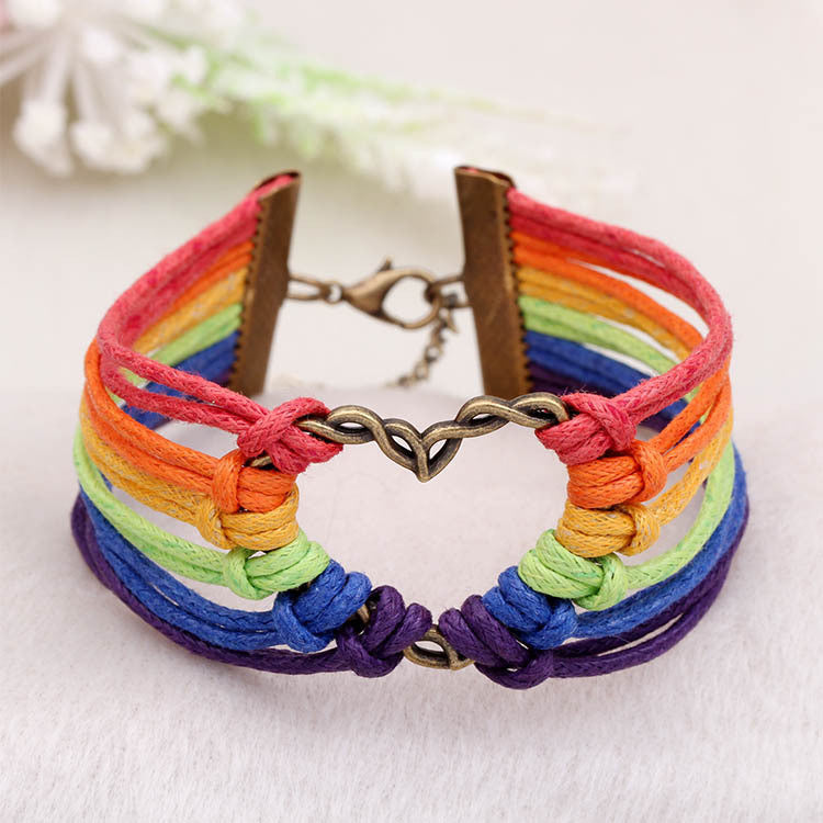 gay pride rainbow bracelet