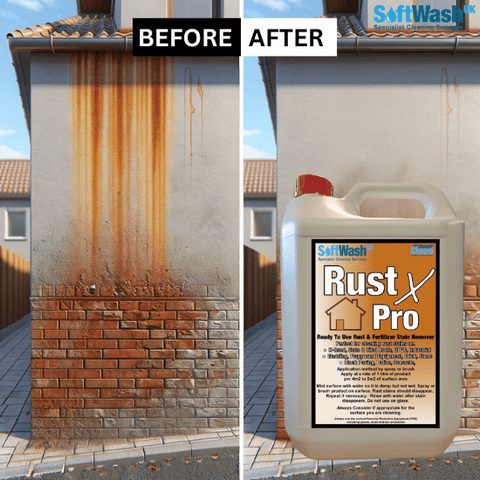 Render Rust Stain Cleaning Rust X Pro Befor and After