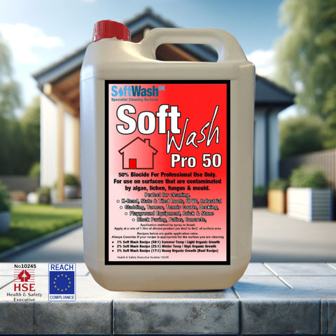 Soft Wash Pro 50 roof tile biocide cleaner