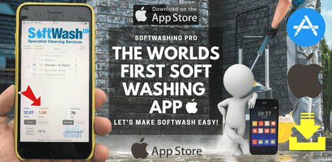 Soft washing app Screenshot of Soft Washing Recipe Calculator Software Interface