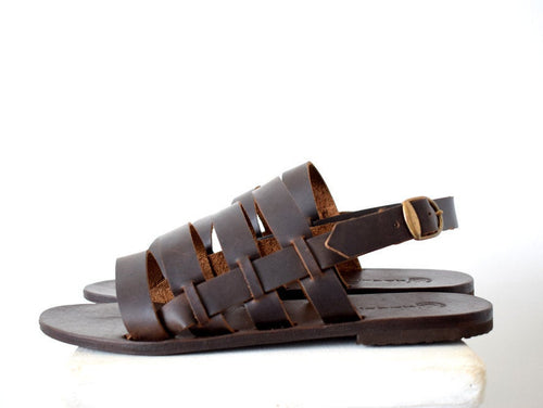 man sandals leather