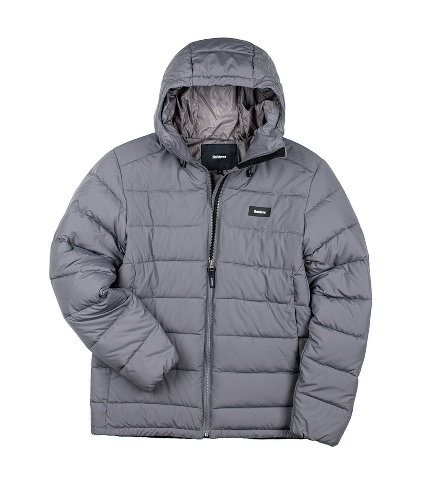 Men's Grey Insulated Puffer Jacket - Nebulas | Finisterre