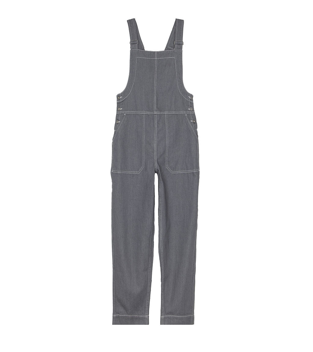 Women's Grey Denim Workwear Dungarees - Powell | Finisterre