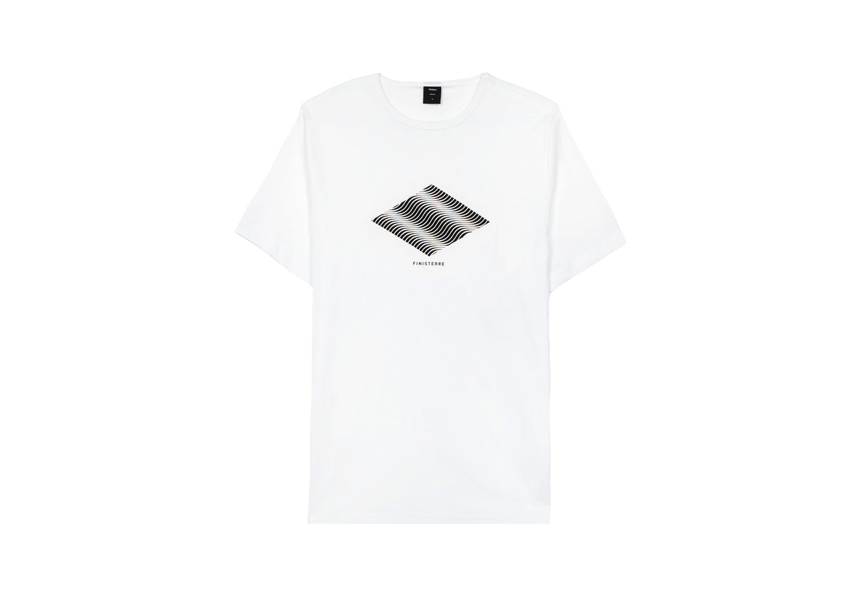 Men's White Wave Print Organic Cotton T-Shirt | Ripple Tee – Finisterre