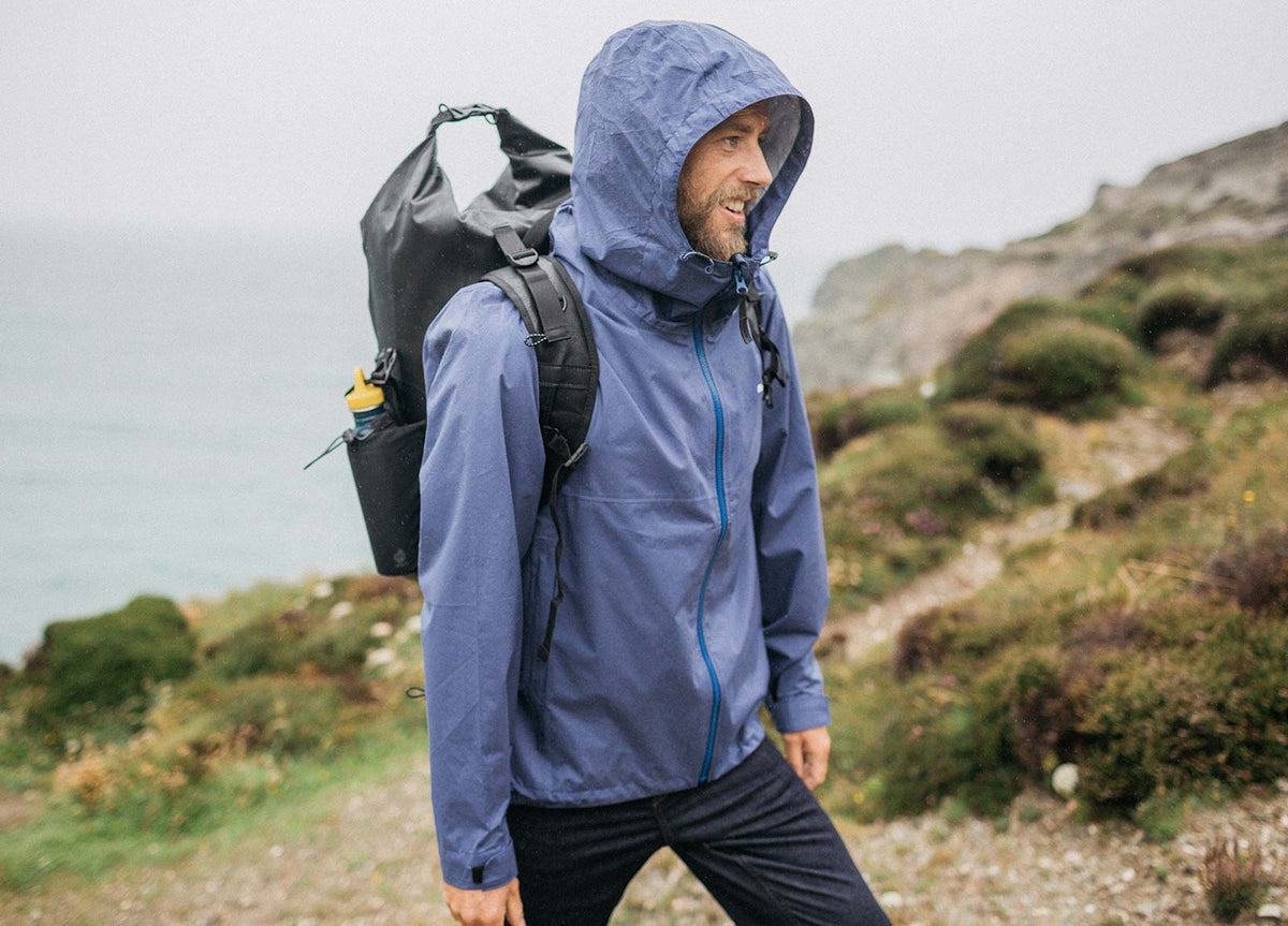 Men's Blue Lightweight Waterproof Jacket | Finisterre