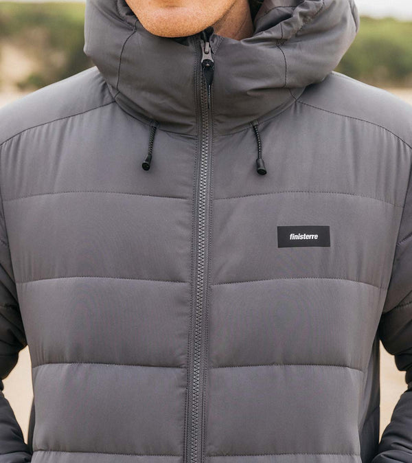 Men's Grey Insulated Puffer Jacket - Nebulas | Finisterre