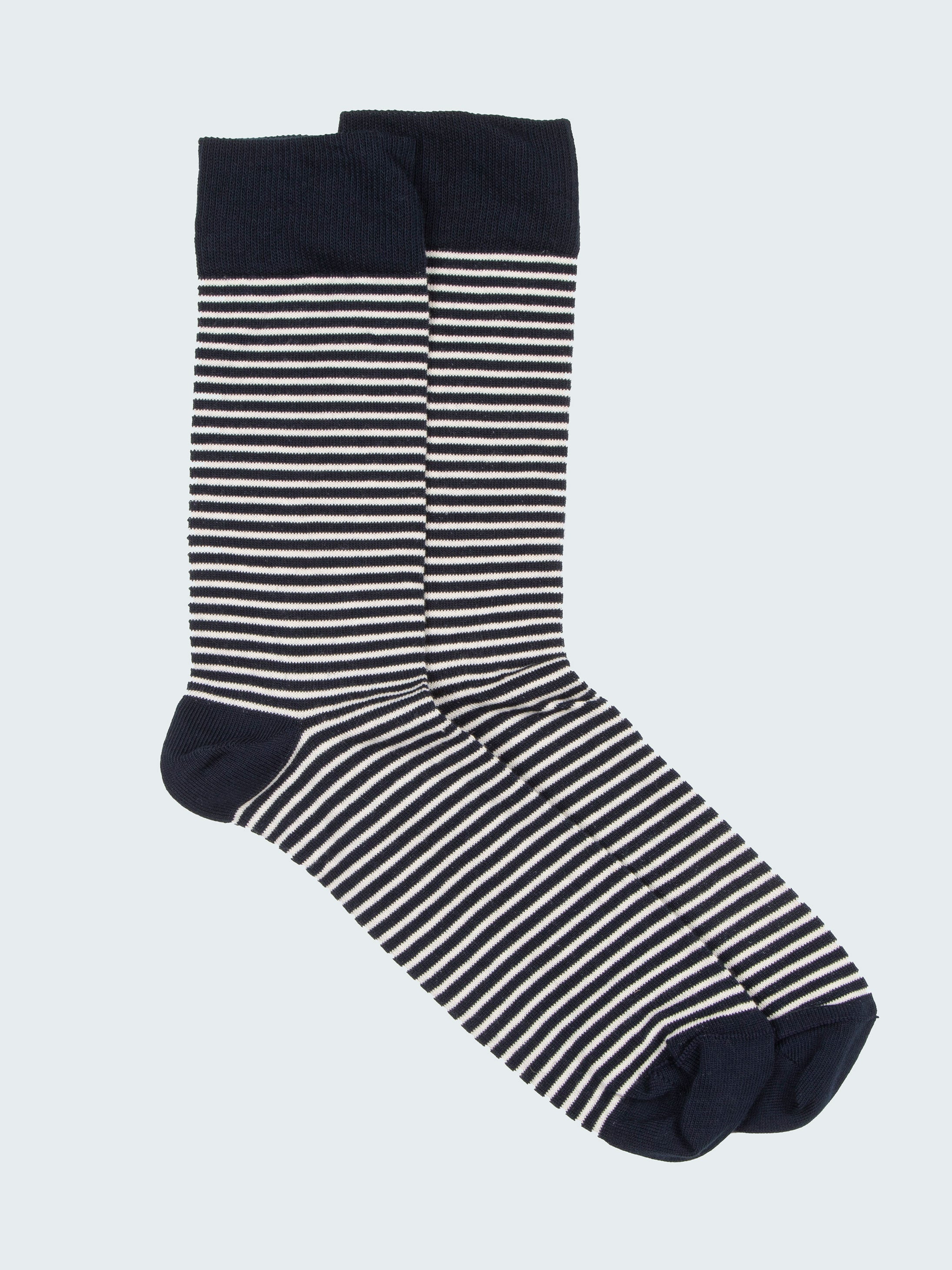 Organic Cotton Navy Striped Holm Sock | Finisterre