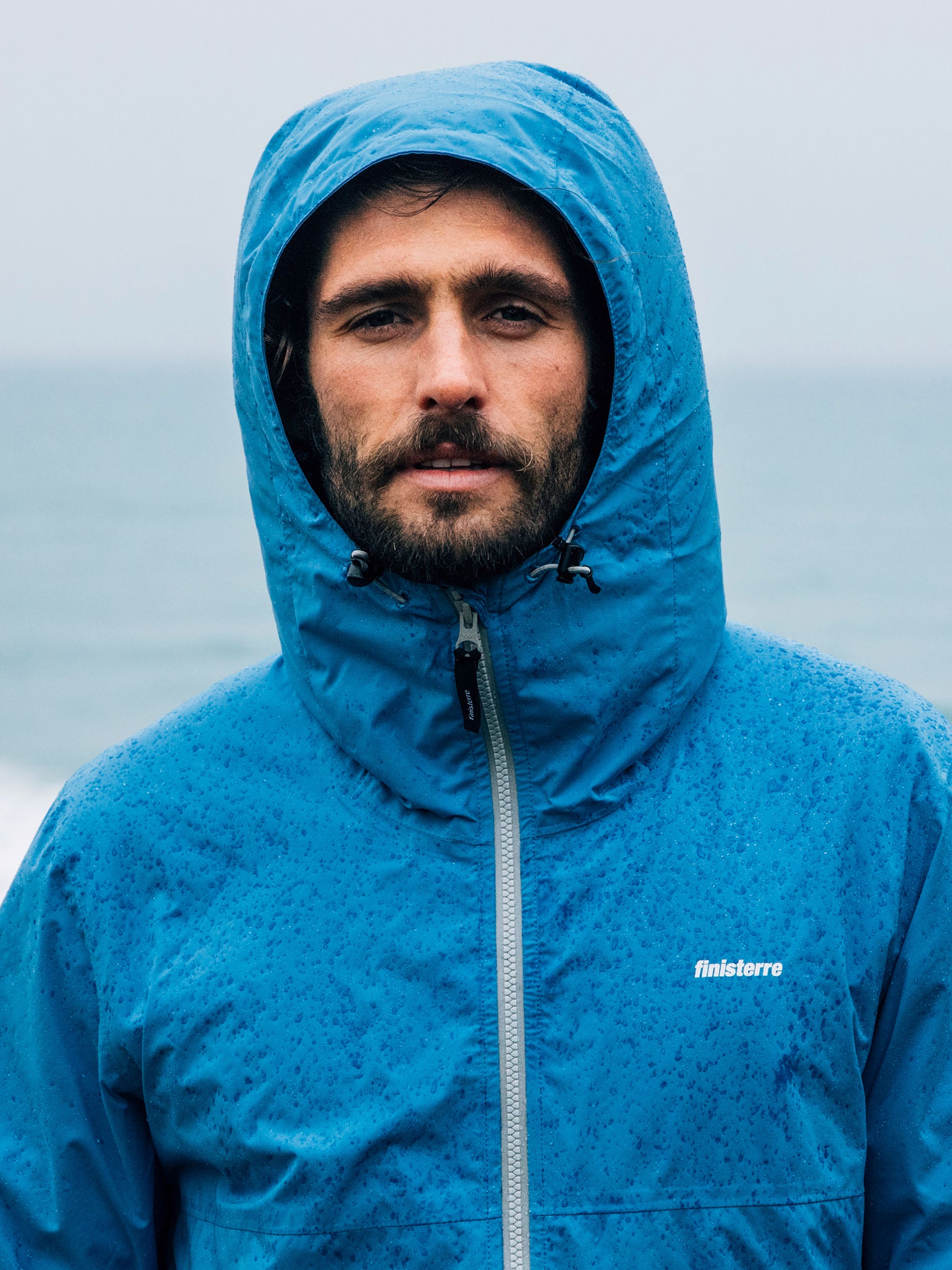 Men's Blue Lightweight Waterproof Jacket | Finisterre