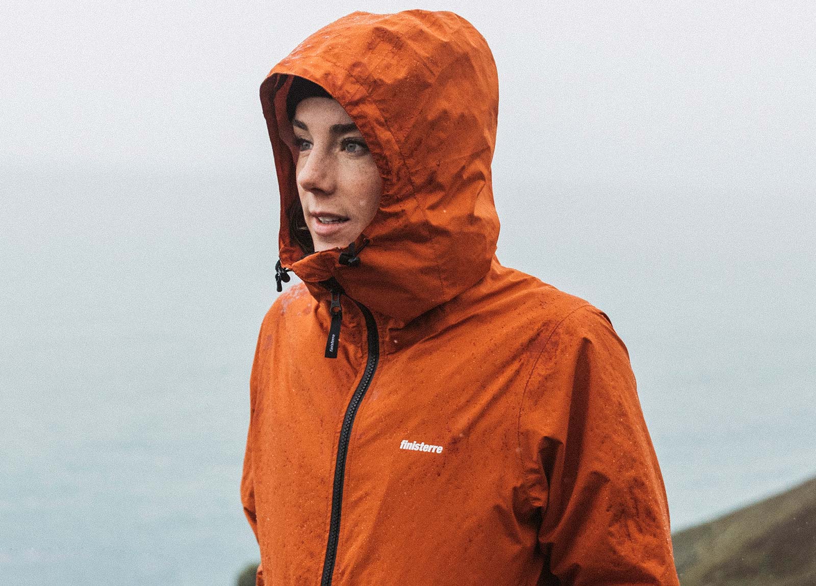 Women's Orange Lightweight Waterproof Jacket | Finisterre