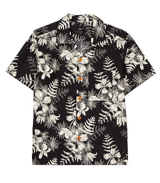 Women's Black Floral Short Sleeve Shirt | Finisterre
