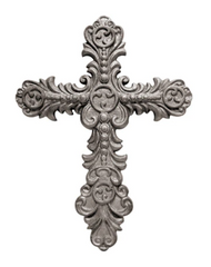 Thick Gothic cross with feather-like detailing