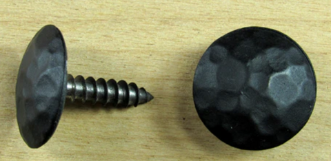 Stainless steel screw nail with a black finish