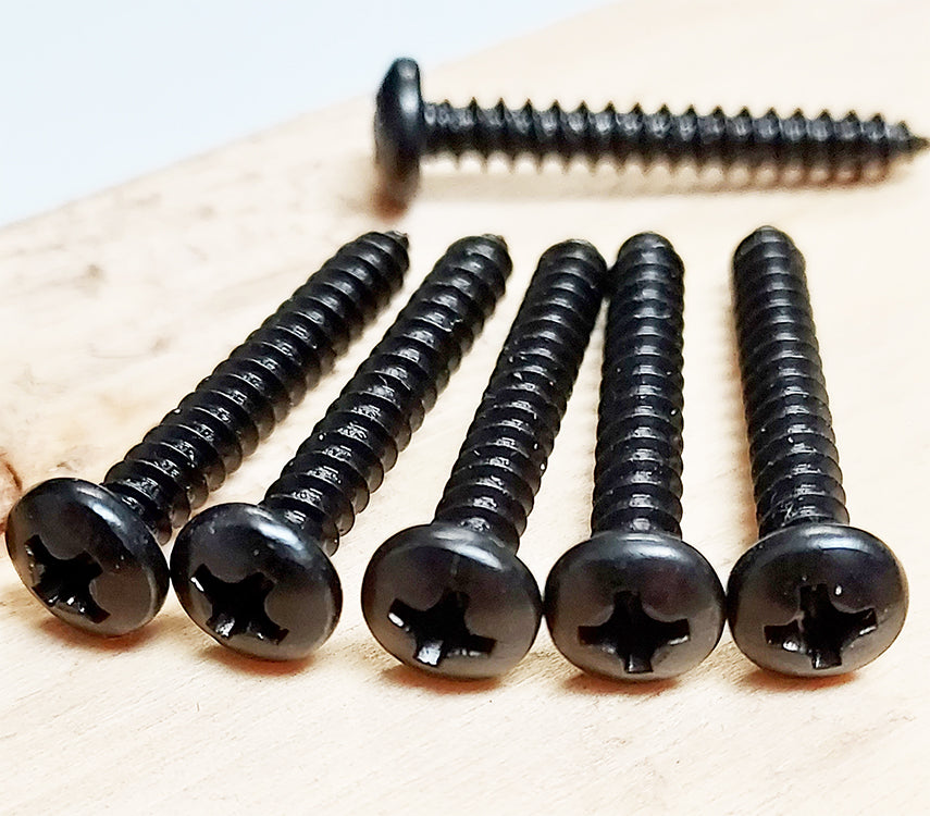 Pan Head 6 X 1 Phillips Self Tapping Self Tapping Screws Black Oxide Finish 100 Pack 