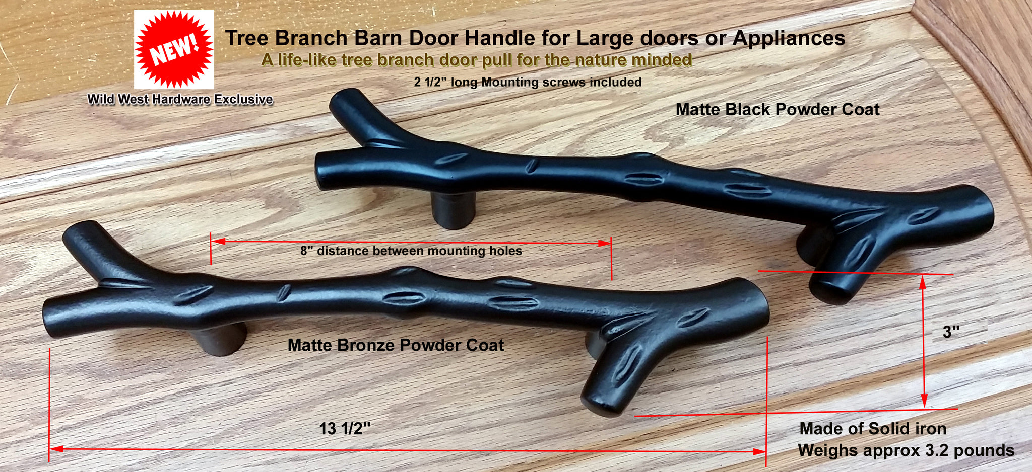 Tree Branch Handle Pull - Twig Pull Handle - Large Size - For Barn Doo ...