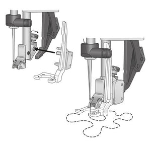 Open Toe Free Motion Ruler Foot (JL Machines)