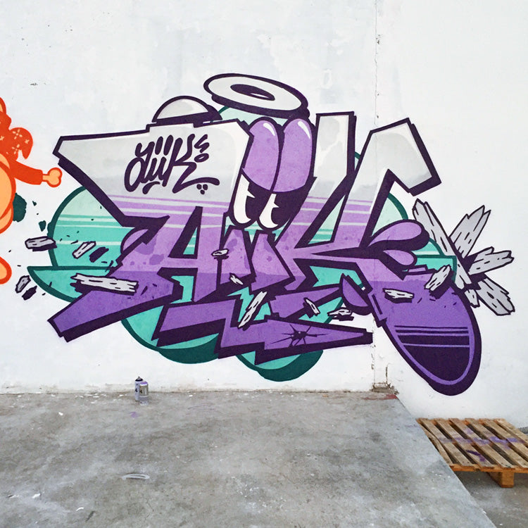 aiik graffiti 123klan x og slick los angeles 2016 