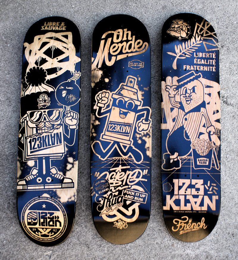 123klan collector edition skateboard