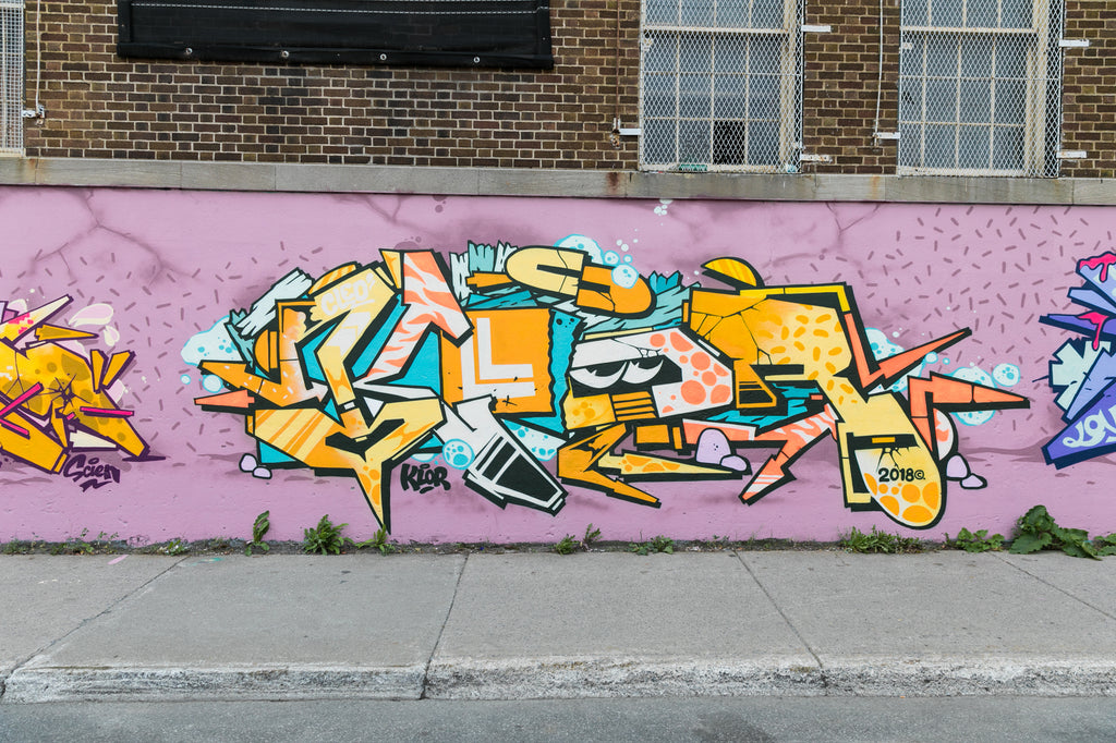 klor 123klan graffiti wall summer montreal street art color
