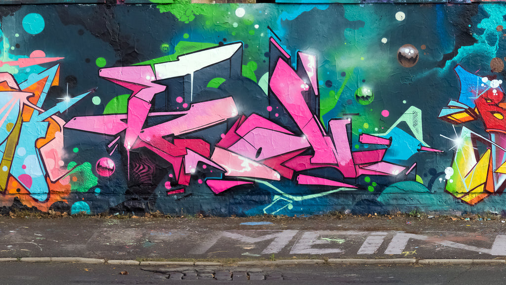 Pink paradise art graffiti wall mark 126 berlin 123klan urban  best selection