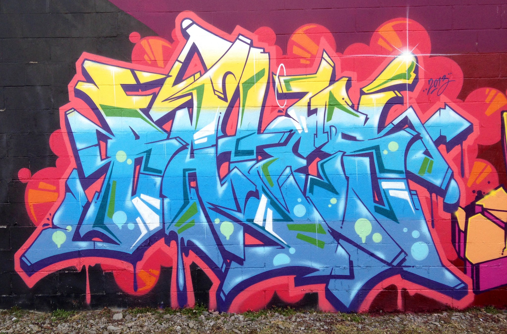 wildstyle bates bandit of the day graff piece colors art 