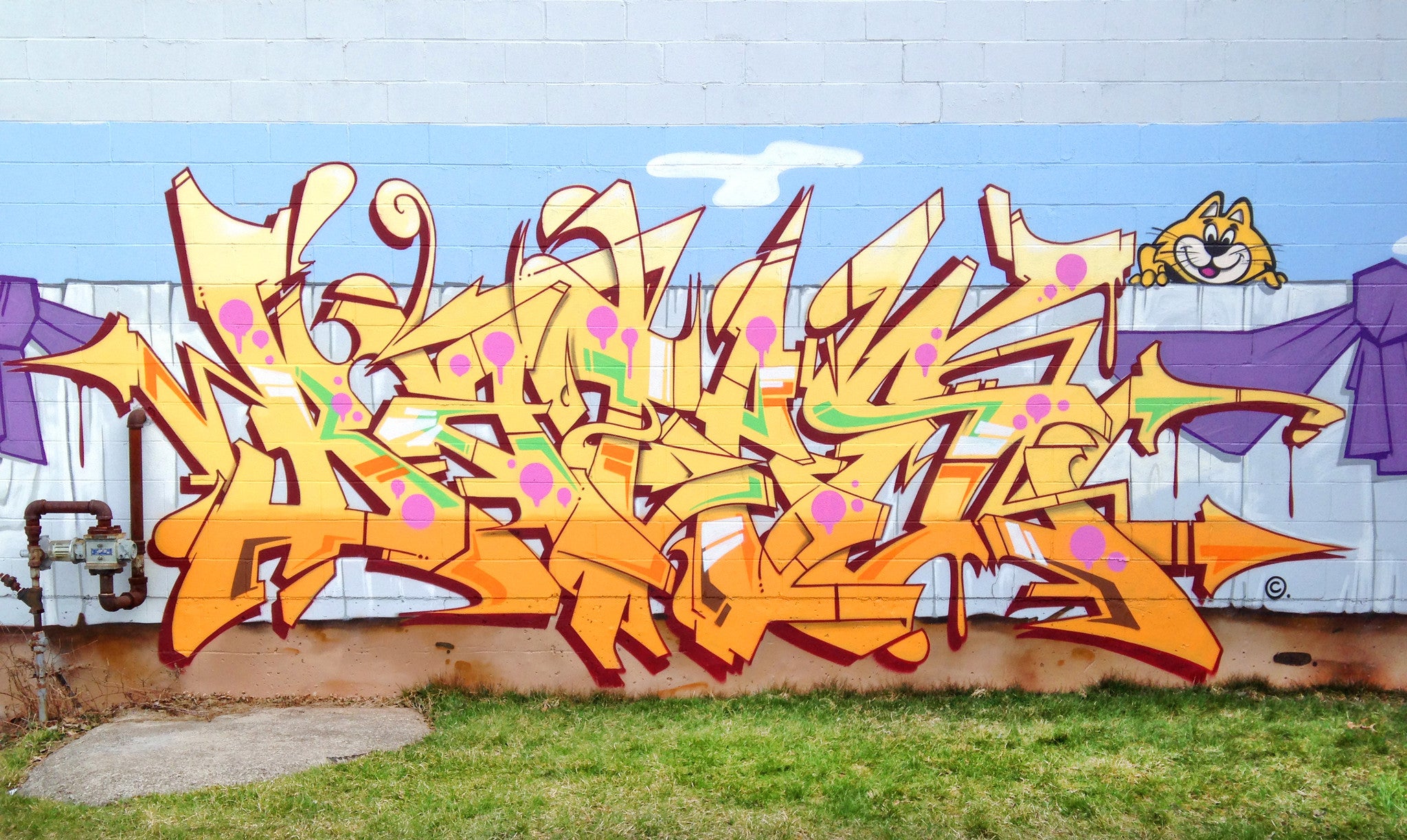 wall piece graffiti bates
