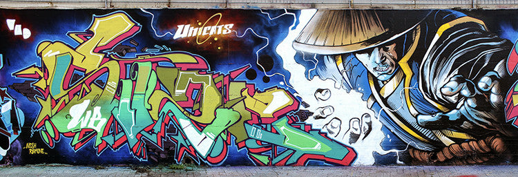 zeus40 graffiti cartoon manga style art street wall