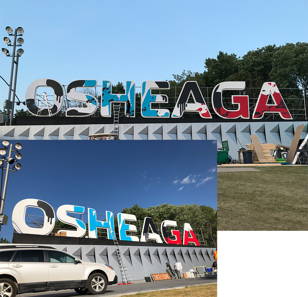 123klan osheaga music festival graffiti art mural