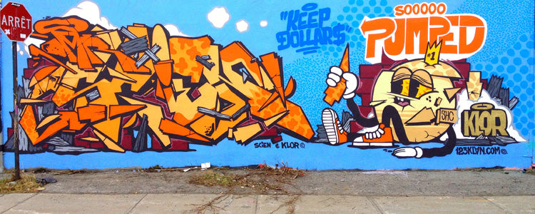 graffiti 123klan so pumped scien klor montreal