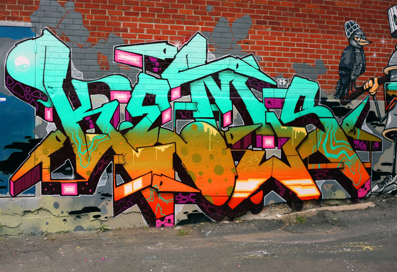 graffiti kems bandit1sm color wall art kemer graff piece