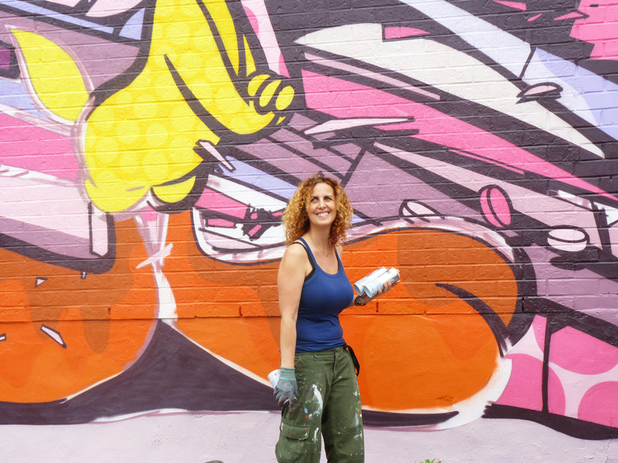 mural festival 123klan graffiti artist montreal female artist