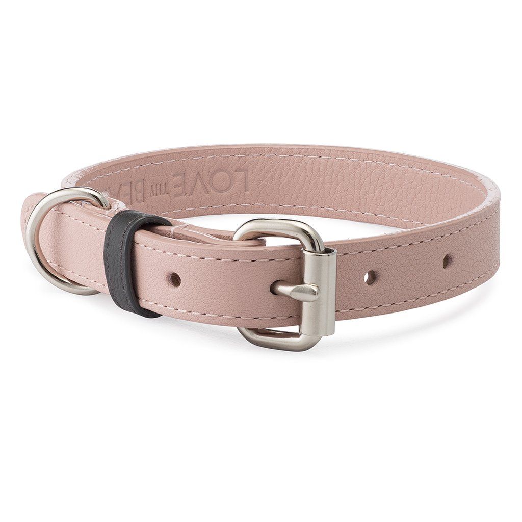 Love Thy Beast Pebble Leather Collar Blush Xl Wooftown Ca