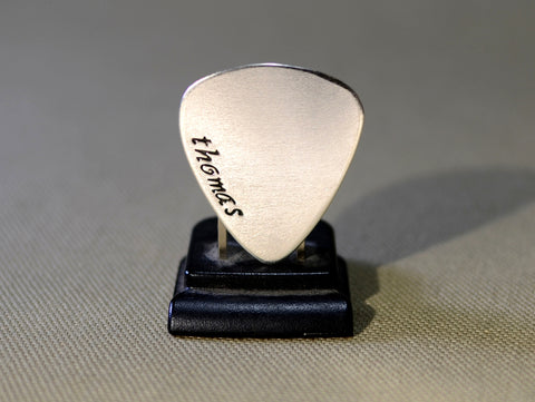 Personalized sterling silver name guitar pick – Nici's Picks
