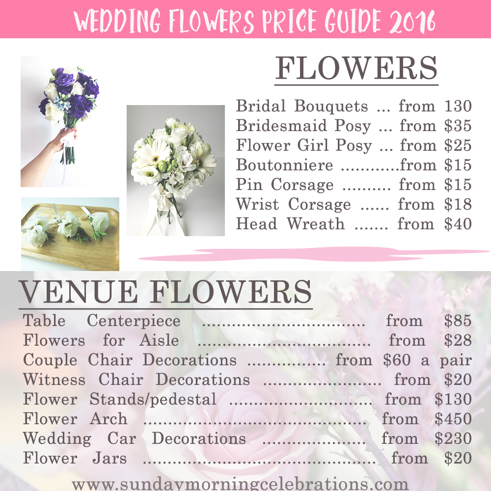 Wedding Flowers Price Guide Sunday Morning Celebrations