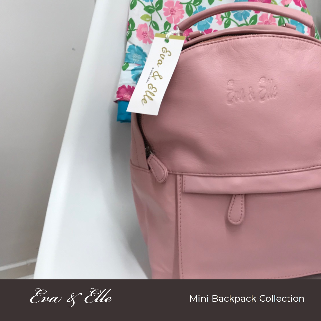 pink leather mini backpack