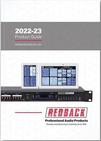 2022-23 Redback Professional Audio Products Guide
