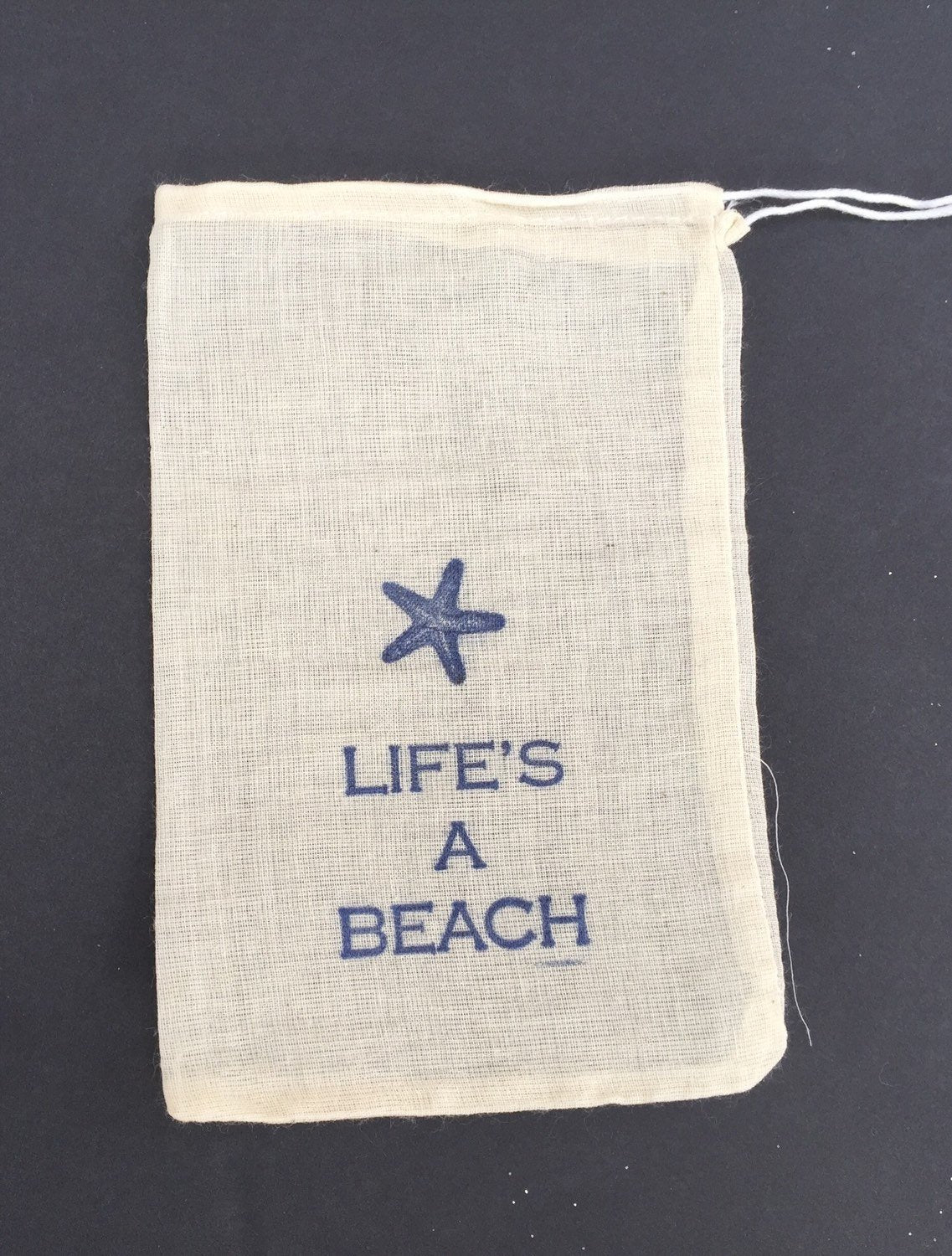 10 Beach Themed Cotton Favor Bags Beach Wedding Favors Life S A
