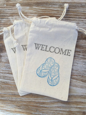 10 Flip Flop Welcome Favor Bags Beach Wedding Favors Destination