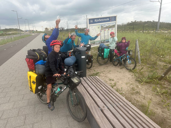 bikepacking family traveling through Europe
